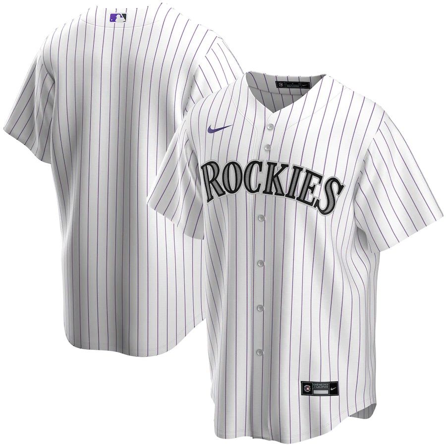 Mens Colorado Rockies Nike White Home Replica Team MLB Jerseys->los angeles dodgers->MLB Jersey